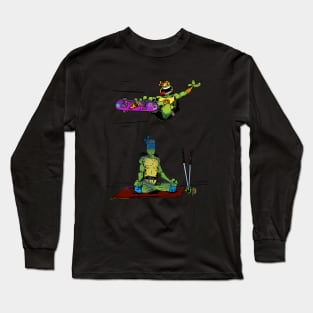 Mikey and Leonardo Meditate Together Long Sleeve T-Shirt